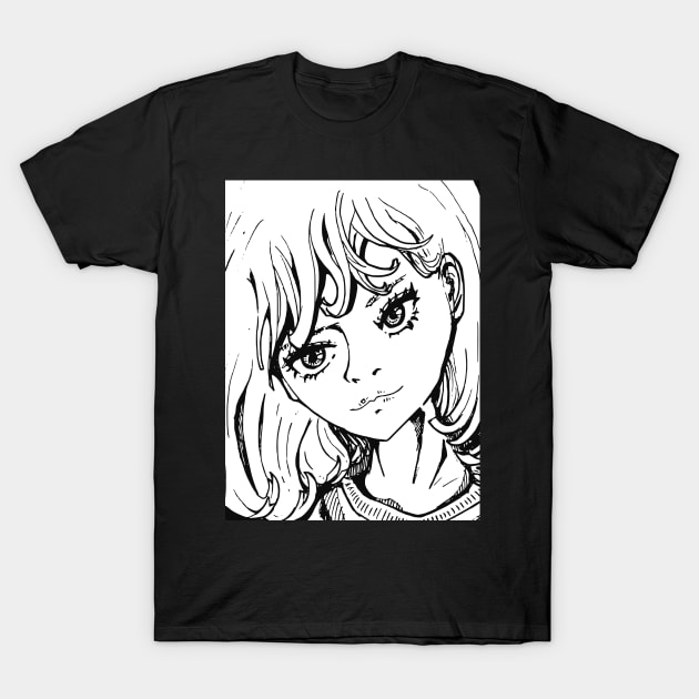 Portrait girl T-Shirt by TKDoodle